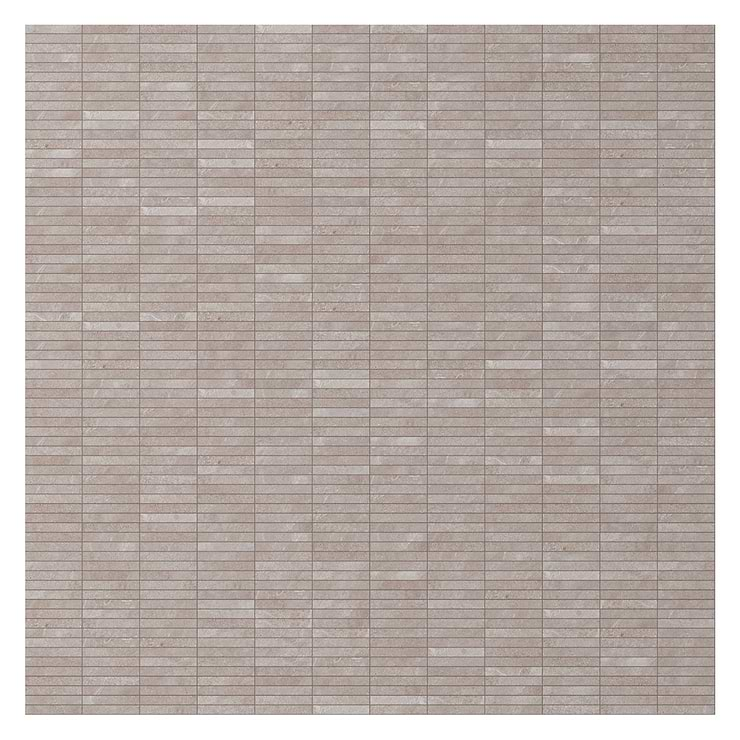 Era Caramel Brown 1x6 Stacked Limestone Look Matte Porcelain Mosaic ...