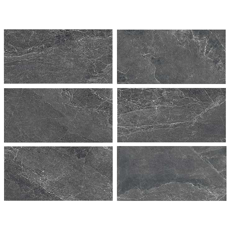 ZenTech Graphite Gray 24x48 Matte Porcelain Tile