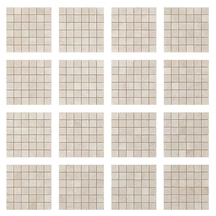 Stoneside Cream Beige 2x2 Porcelain Matte Mosaic Tile