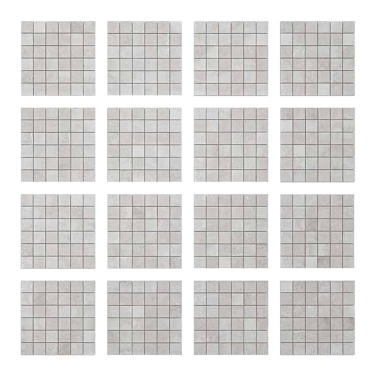 Stoneside Pearl Gray 2x2 Porcelain Matte Mosaic Tile