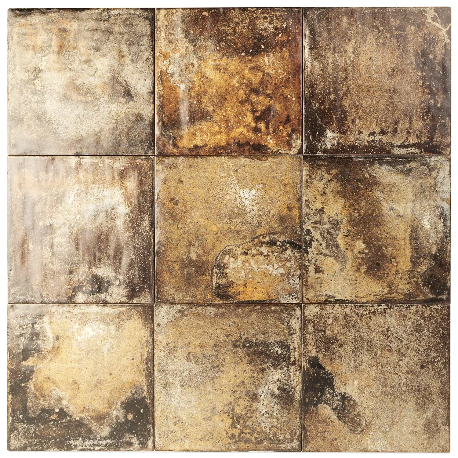 Angela Harris Dunmore Cotto Brown 8x8 Matte Ceramic Floor Tile