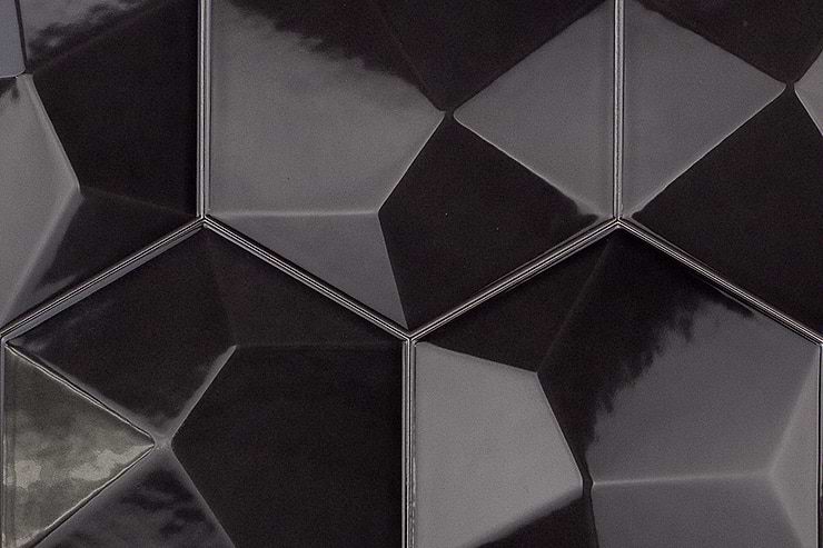 Exagoni Dimension Grafito Brillo Hexagon Ceramic Tile