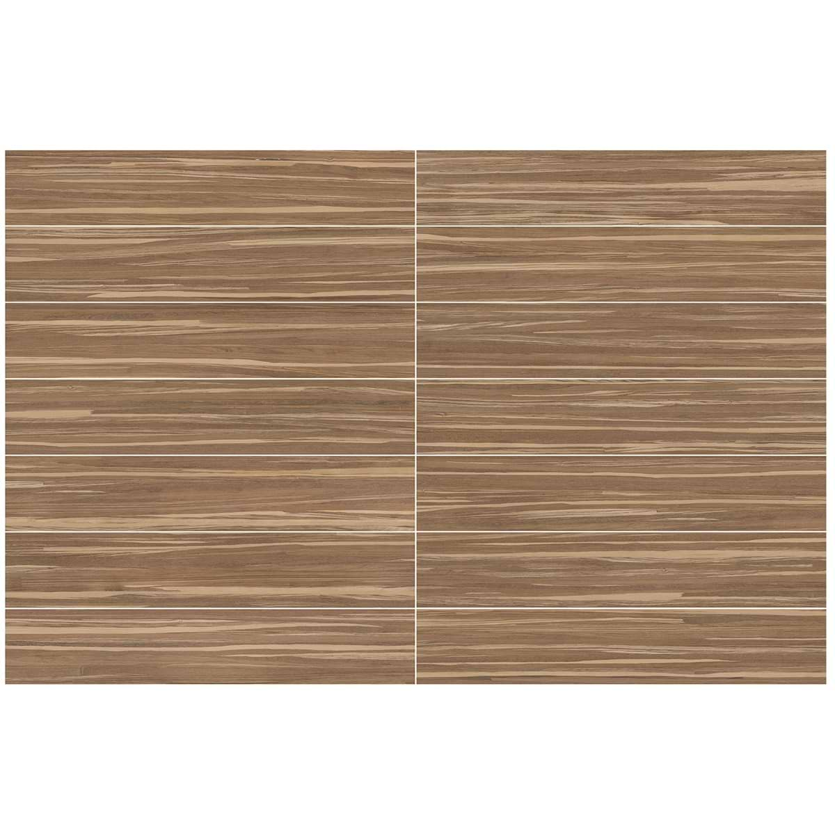 Willow Walnut Brown 8x48 Wood Look Matte Porcelain Tile