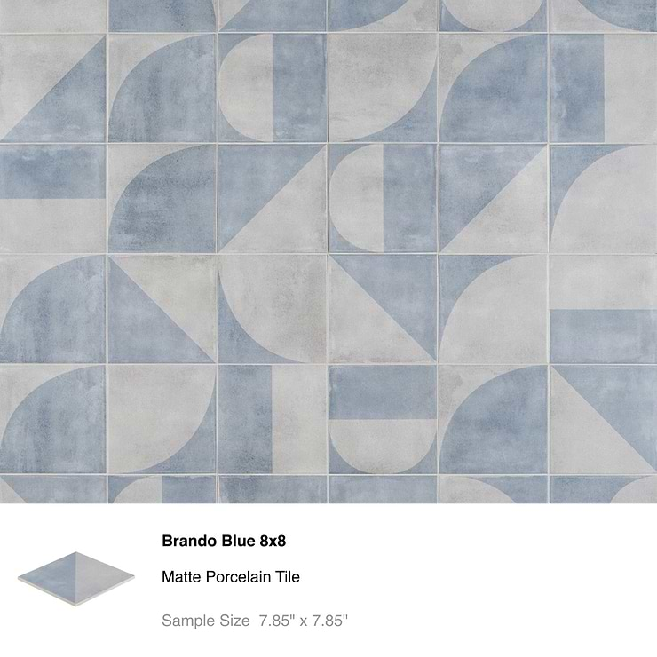 Top Selling Blue Encaustic Porcelain Wall Tiles Sample Bundle (5)