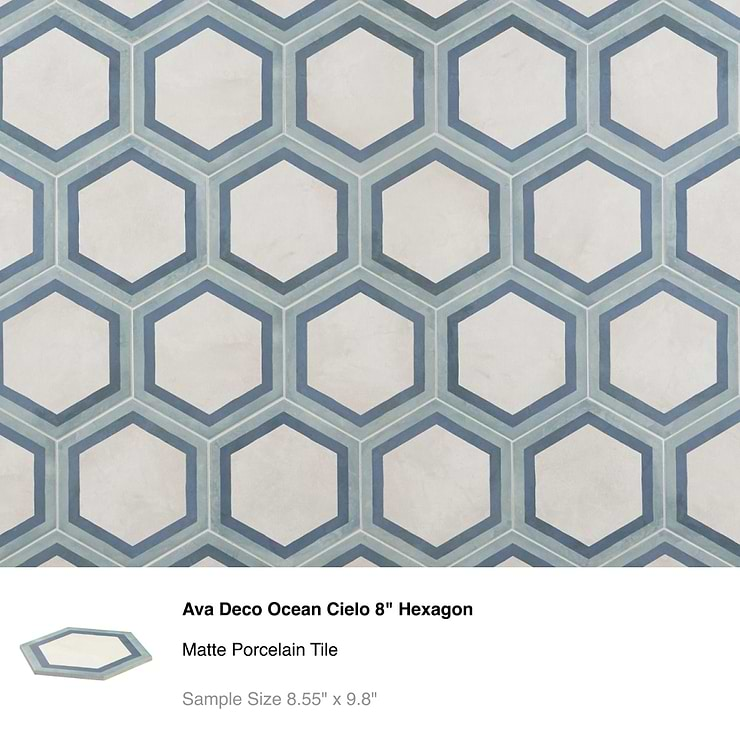 Top Selling Blue Encaustic Porcelain Wall Tiles Sample Bundle (5)