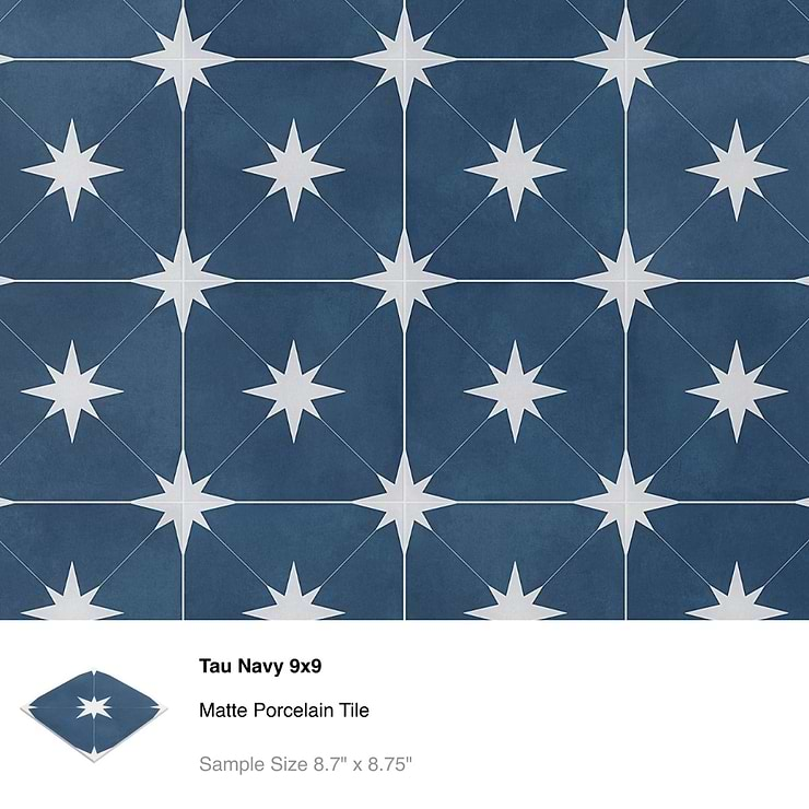 Top Selling Blue Encaustic Porcelain Wall Tiles Sample Bundle (5)