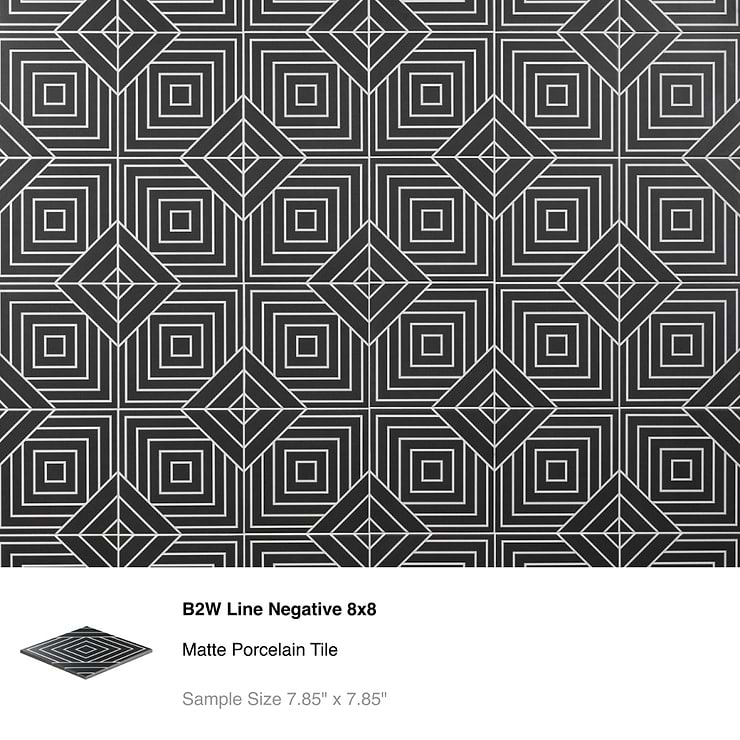 Top Selling Black and White Patterned Tiles Sample Bundle (5) 