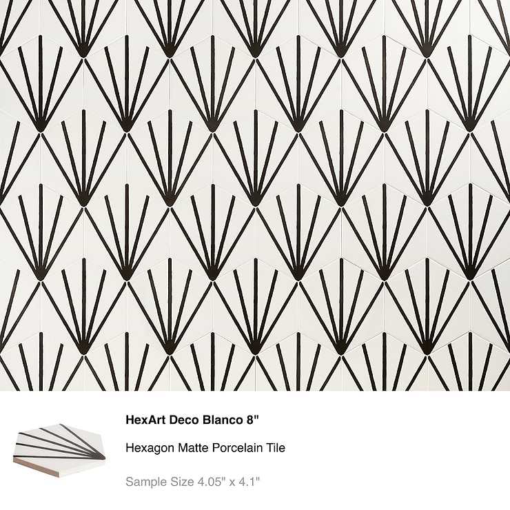 Top Selling Black and White Patterned Tiles Sample Bundle (5) 