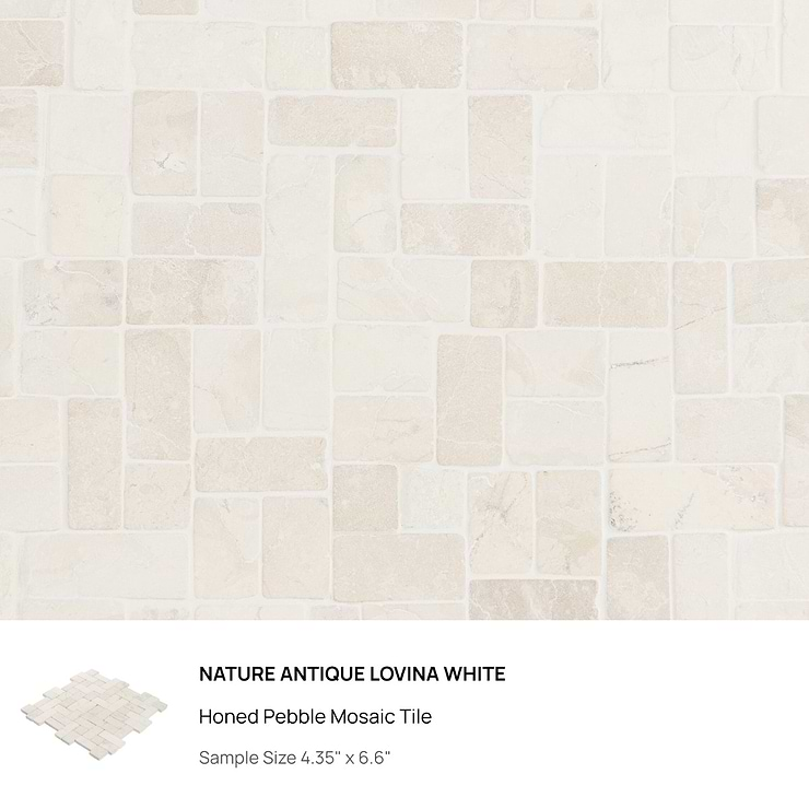 Top Selling Cream Pebblestone Mosaic Tiles Sample Bundle (5)