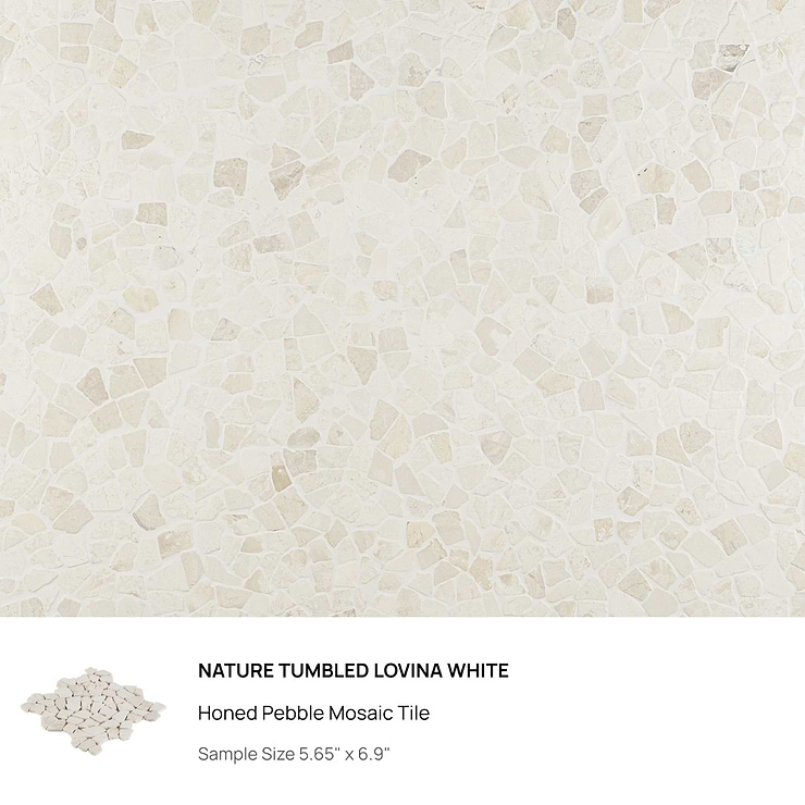 Top Selling Cream Pebblestone Mosaic Tiles Sample Bundle (5)