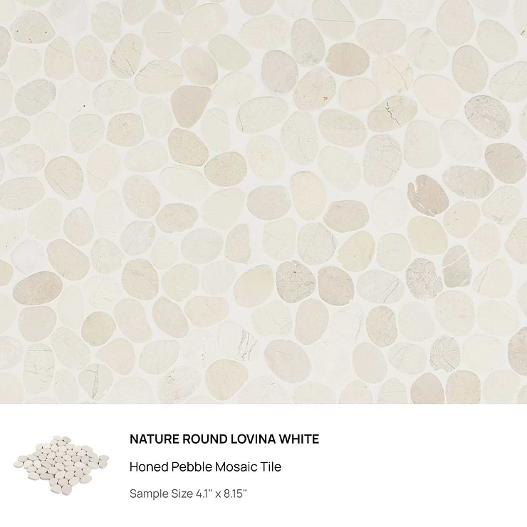 Top Selling Cream Pebblestone Mosaic Tiles Sample Bundle (5)