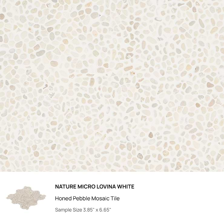 Top Selling Cream Pebblestone Mosaic Tiles Sample Bundle (5)