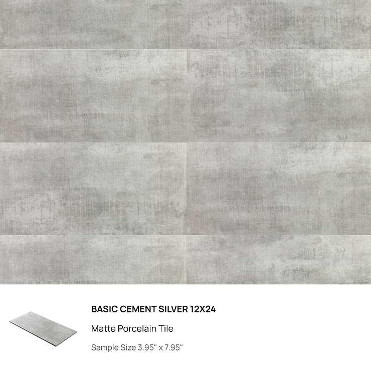 Top Selling Gray 12x24 Floor Porcelain Tiles Sample Bundle (5)