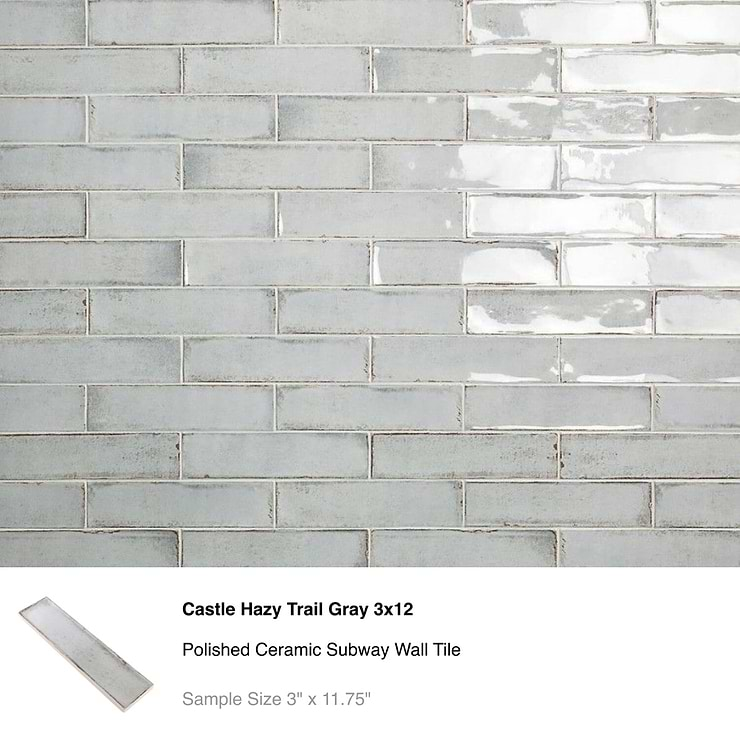 Top Selling Gray Porcelain and Ceramic Subway Tiles Sample Bundle (5)