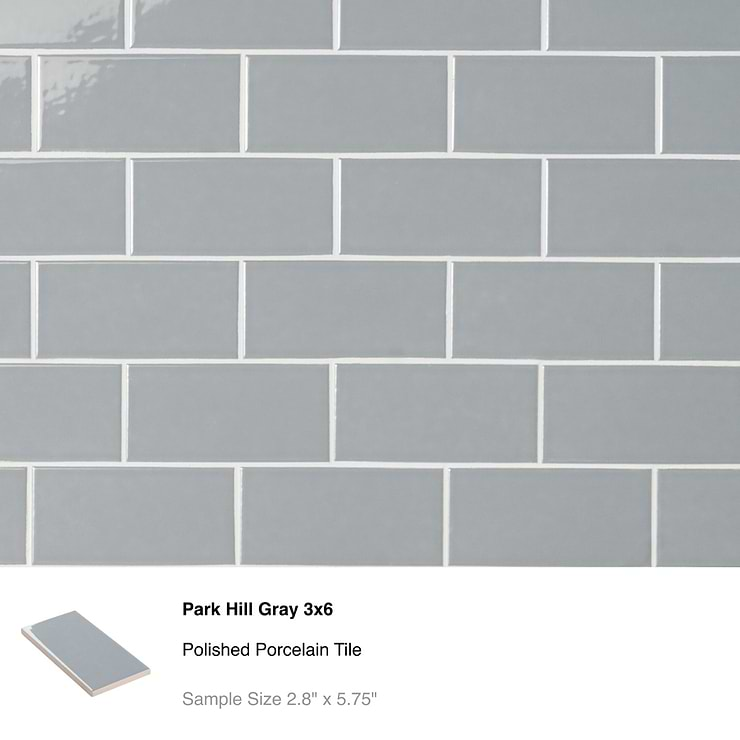 Top Selling Gray Porcelain and Ceramic Subway Tiles Sample Bundle (5)