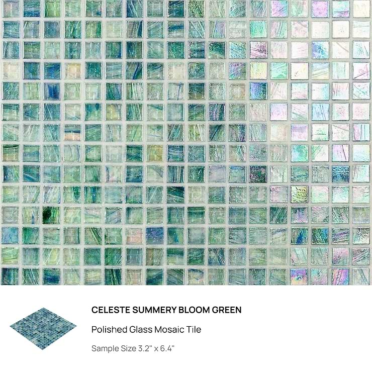 Top Selling Pool Glass Tiles Sample Bundle (5)