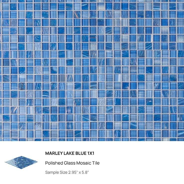 Top Selling Pool Glass Tiles Sample Bundle (5)