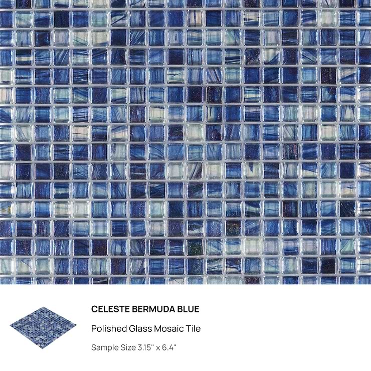 Top Selling Pool Glass Tiles Sample Bundle (5)