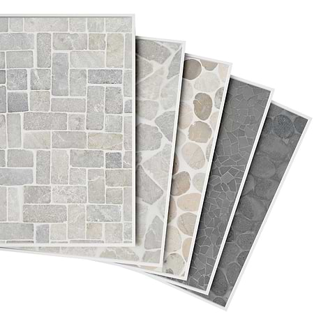 Sample Bundle 5 Best Selling Gray Pebblestone Mosaic Tiles