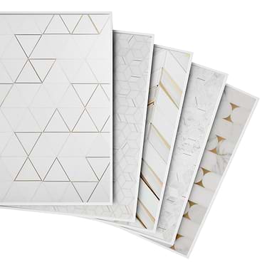 Sample Bundle 5 Best Selling White & Brass Mixed Material Tiles