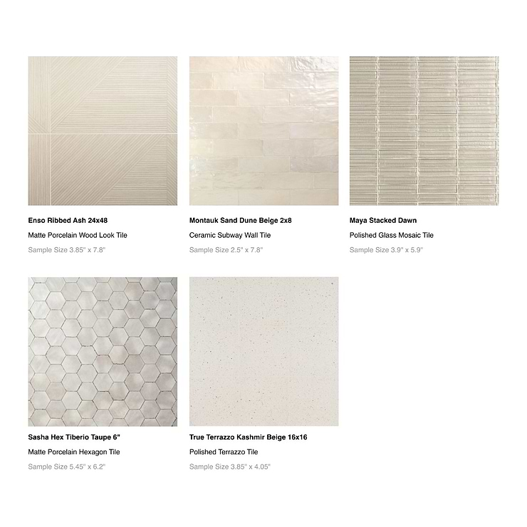 Top Selling Beige Tiles Sample Bundle (5)