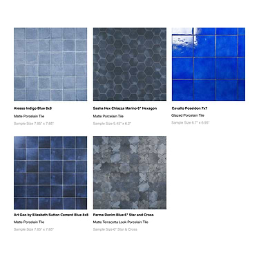 Sample Bundle 5 Best Selling Blue Floor Porcelain Tiles