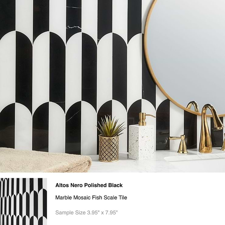 Top Selling Art Deco Marble Tiles Sample Bundle (5)