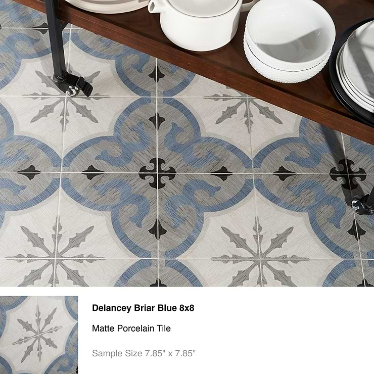 Top Selling Blue Encaustic Porcelain Wall Tiles Sample Bundle (5)