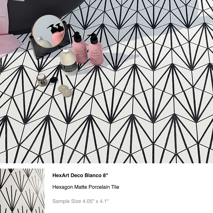 Top Selling Black and White Patterned Tiles Sample Bundle (5) 