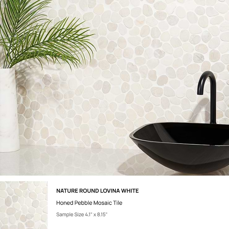 Top Selling Cream Pebblestone Mosaic Tiles Sample Bundle (5)