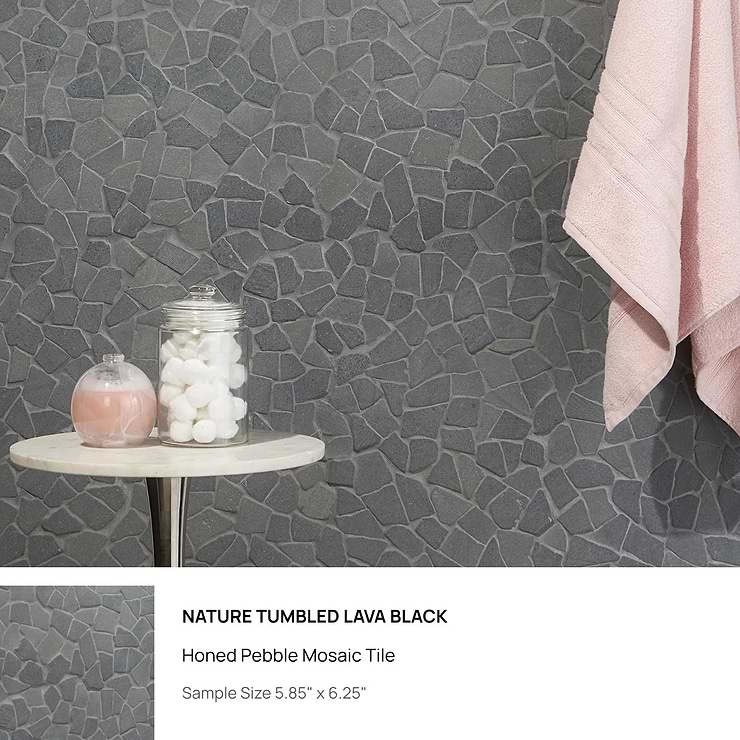 Top Selling Gray Pebblestone Mosaic Tiles Sample Bundle (5)