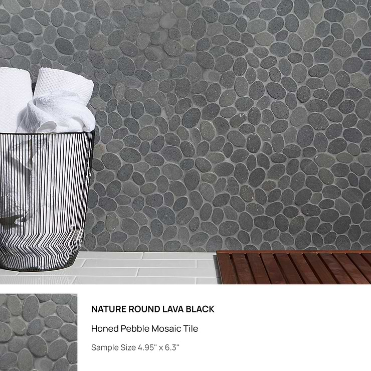 Top Selling Gray Pebblestone Mosaic Tiles Sample Bundle (5)