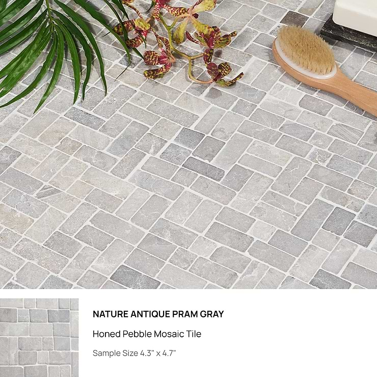 Top Selling Gray Pebblestone Mosaic Tiles Sample Bundle (5)