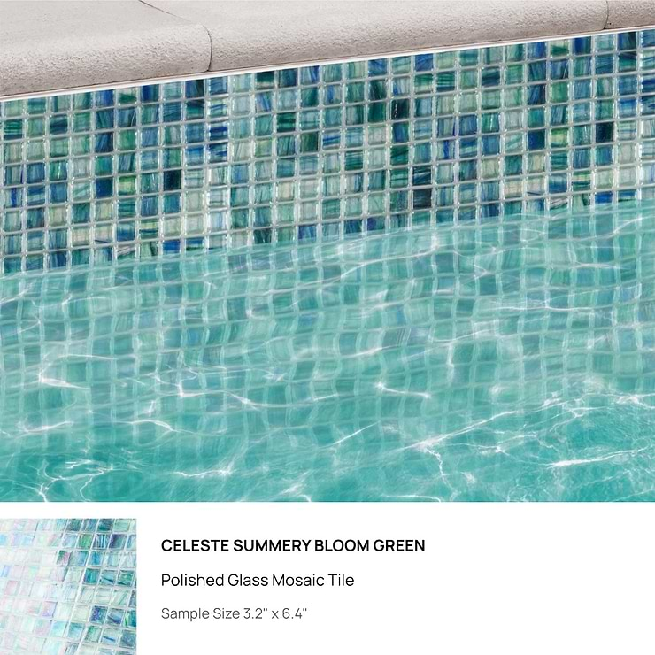 Top Selling Pool Glass Tiles Sample Bundle (5)