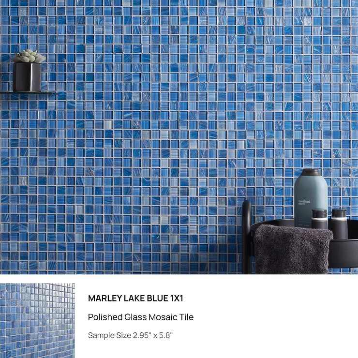 Top Selling Pool Glass Tiles Sample Bundle (5)