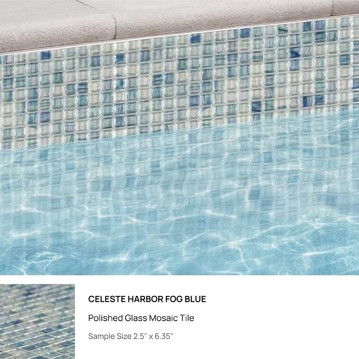 Top Selling Pool Glass Tiles Sample Bundle (5)