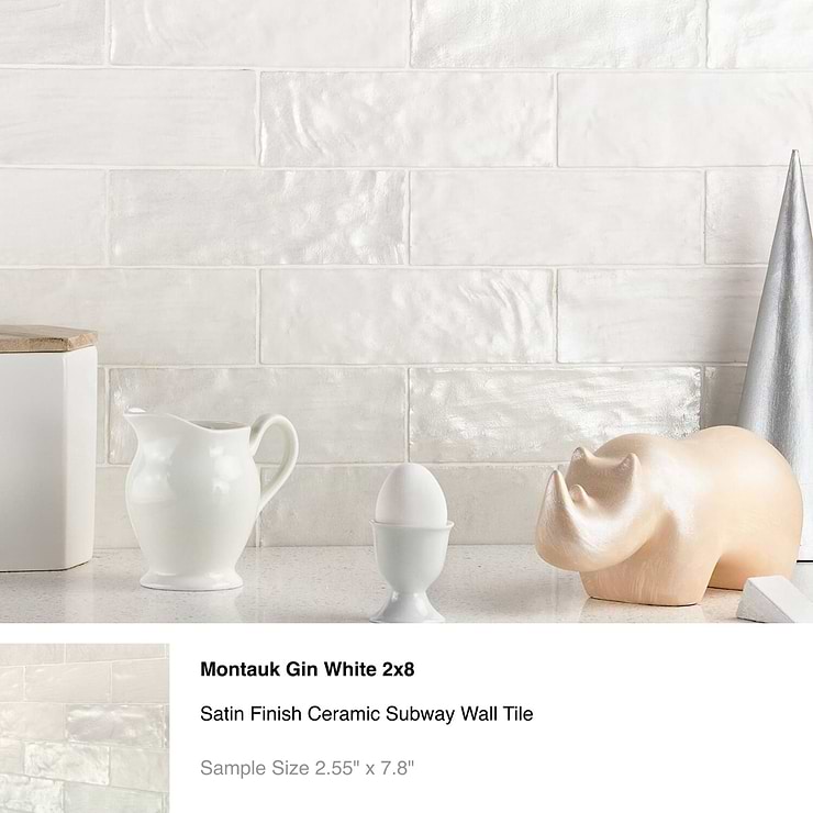 Top Selling White Ceramic Subway Tiles Sample Bundle (5)