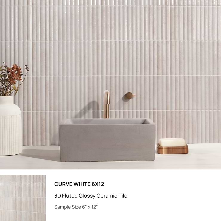 Top Selling White 3D Porcelain and Ceramic Tiles Sample Bundle (5)