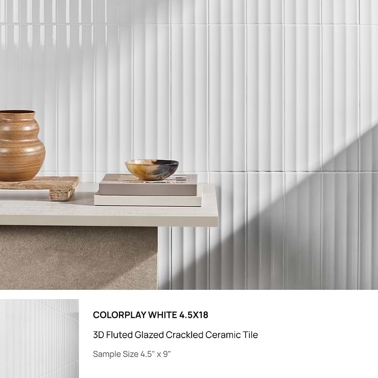 Top Selling White 3D Porcelain and Ceramic Tiles Sample Bundle (5)