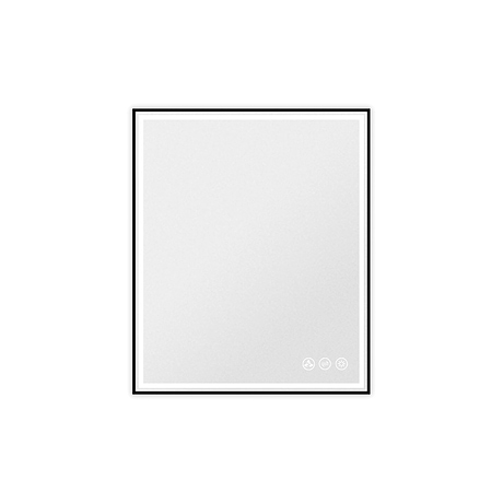Mage Matte Black 30x36" Framed Rectangle LED Mirror