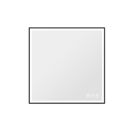 Mage Matte Black 36x36" Framed Square LED Mirror