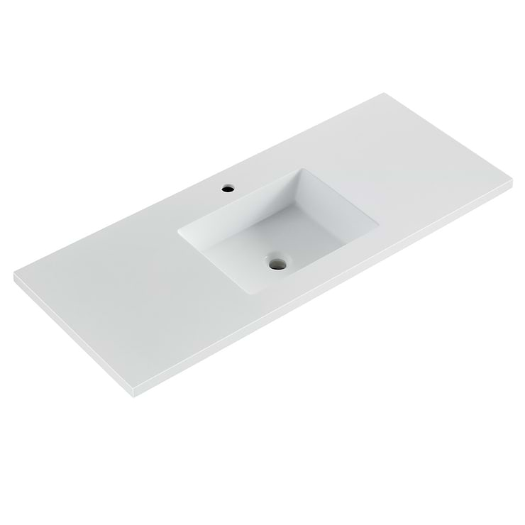 Gibson White 48" Single Vanity with Integrated White Acrylic Top