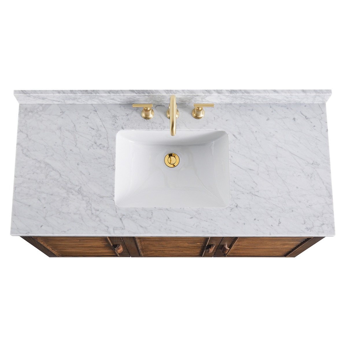 Lowell Dark Walnut 48" Single Vanity with Carrara Marble Top