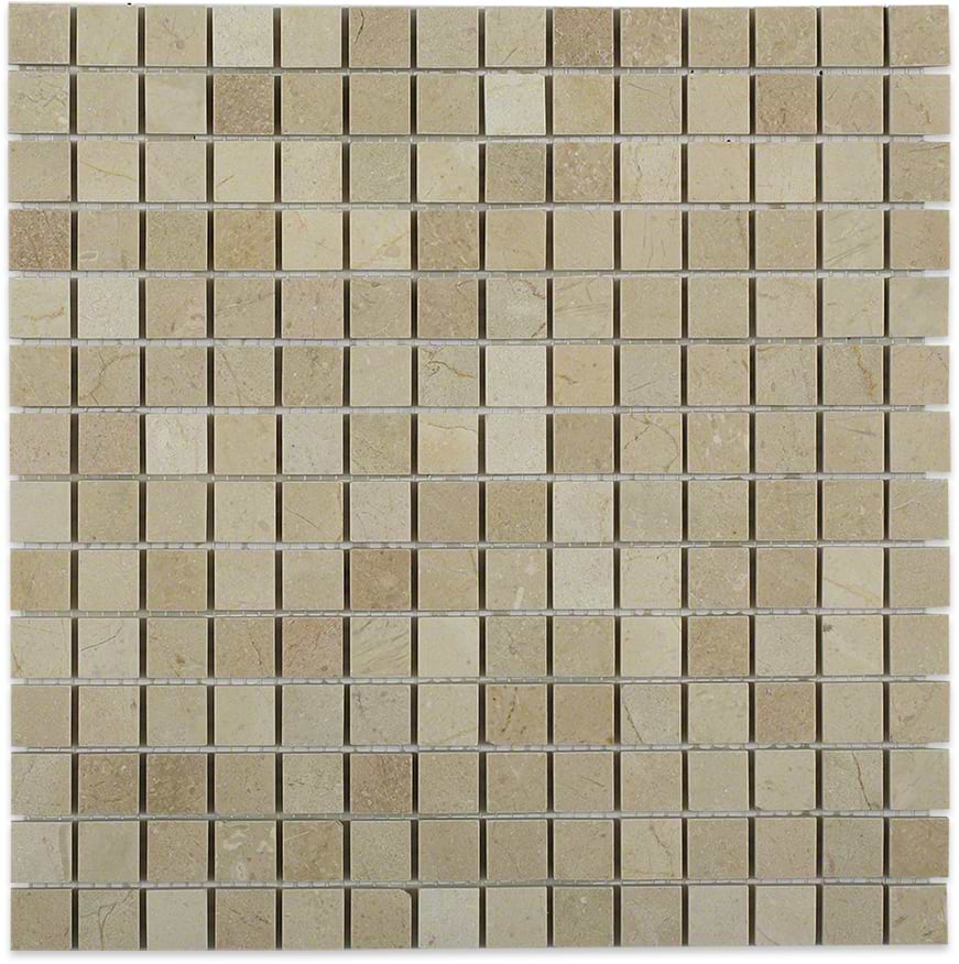 Sample-crema Marfil 6 8x6 8 Glass Tiles 1 4 Sheet Sample - Shop Glass 