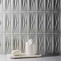 Nabi Harlequin Tundra Gray 3D Crackled Glass Mosaic Tile