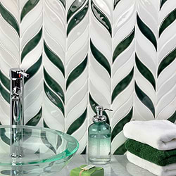 Decorative Crackled Glass Tile for Backsplash,Kitchen Wall,Bathroom Wall,Shower Wall