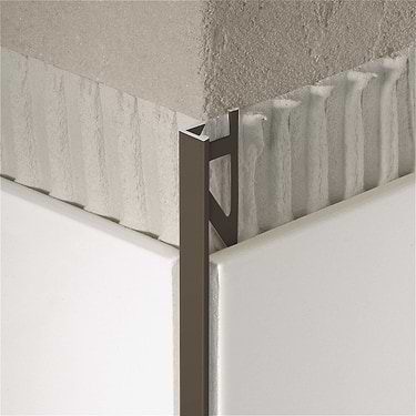Essential Anodized Aluminium Titanium Bronze 1/2" L-Shape Tile Edge Protector Trim