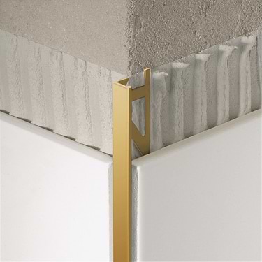 Essential Natural Brass 1/2" L-Shape Tile Edge Protector Trim
