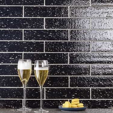 Cadenza  Caviar 2x9 Clay Brick Wall Tile