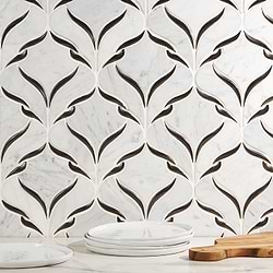 Waterjet Marble Tile for Backsplash,Kitchen Wall,Bathroom Wall,Shower Wall,Shower Floor,Outdoor Wall,Pool Tile